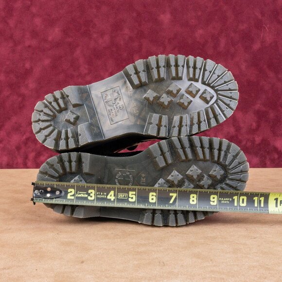 Dr Marten Women Quad Harness Moto Black Leather Lace-up Platform Boots M5 W6 - Picture 5 of 8